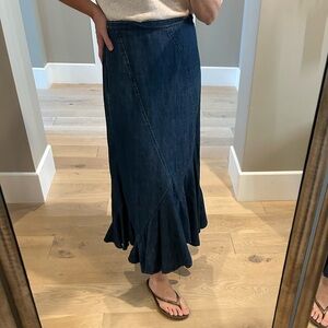 J Jill Long Denim Skirt